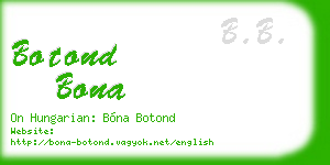 botond bona business card