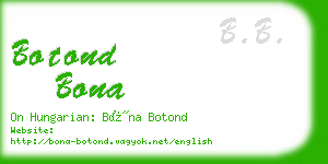 botond bona business card